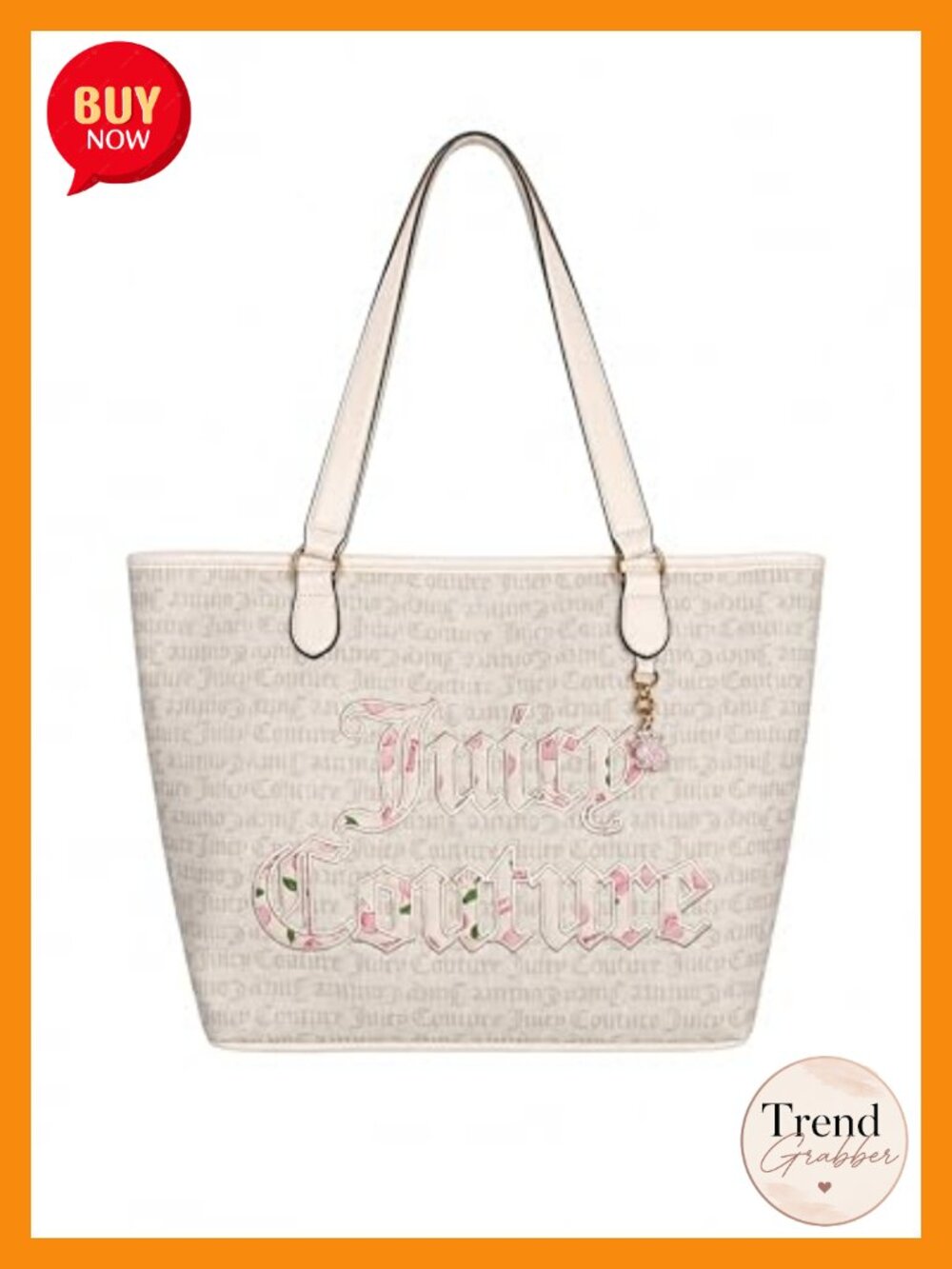Large Tote Bag with Matching Wristlet, Faux Leather Shoulder Shopper, Embossed